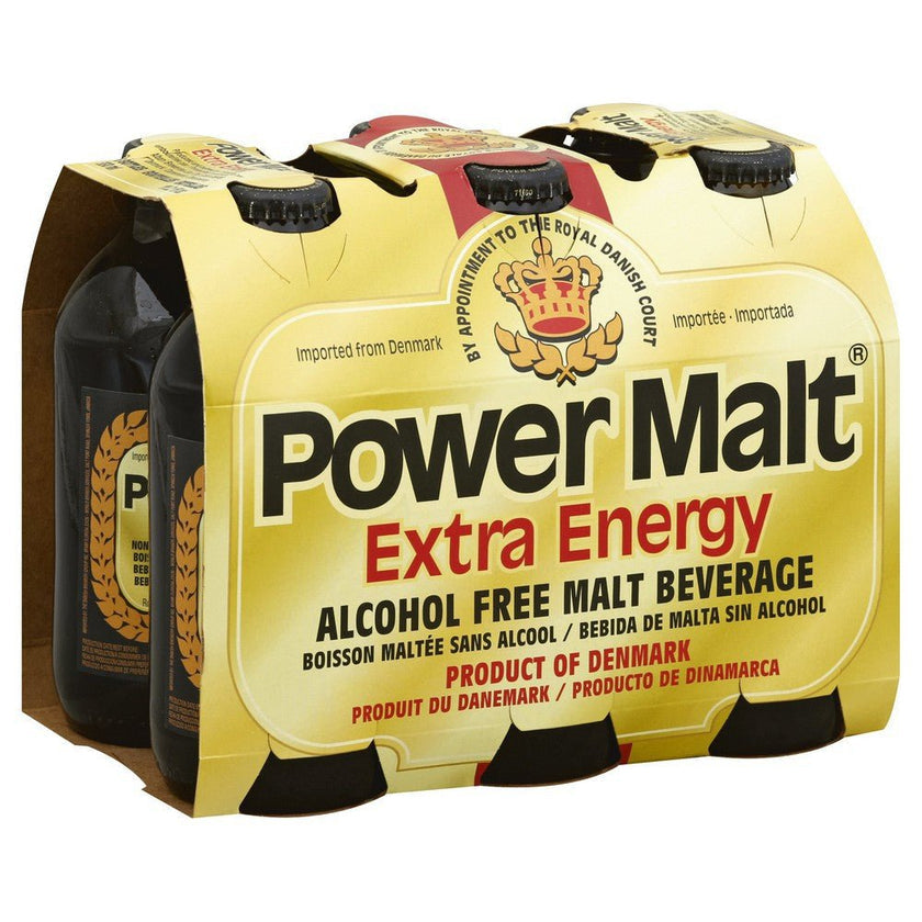 Power Malt Extra Energy Non-Alcoholic Malt Drink – Pack of 6 Bottles
