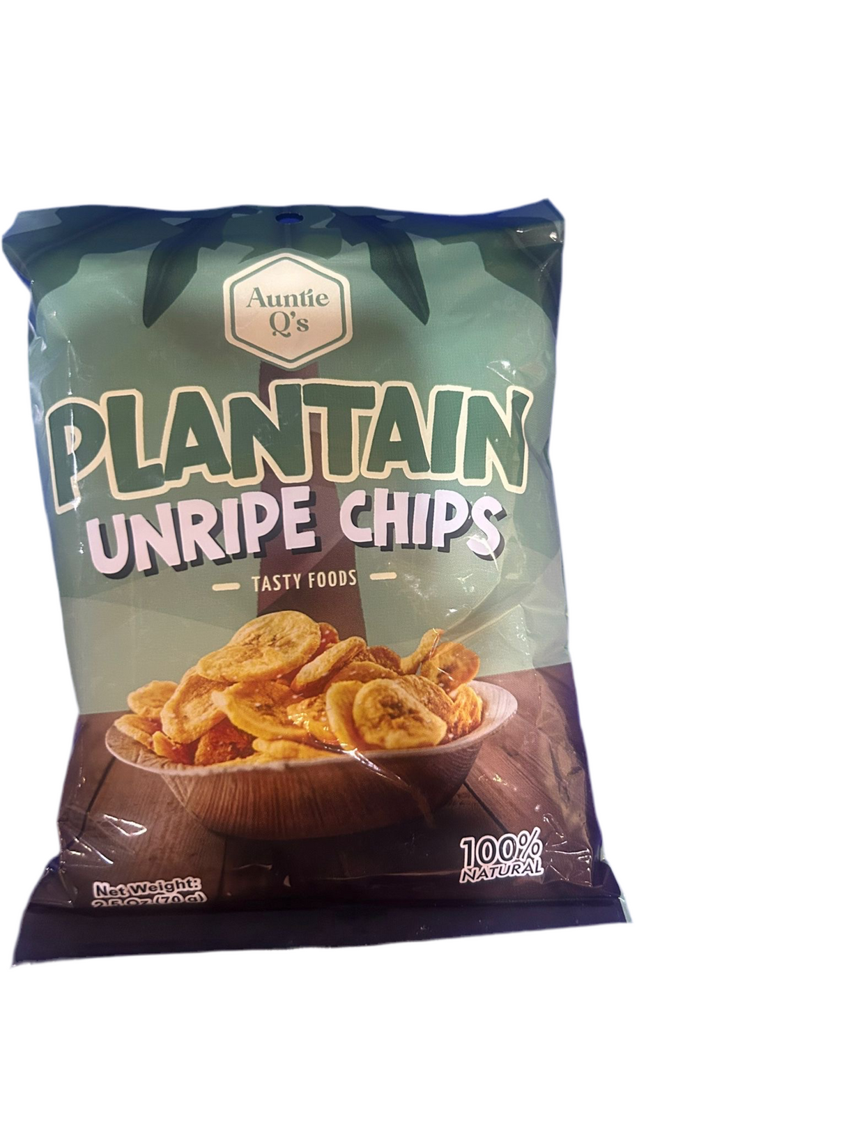 Auntie Q's Unripe Plantain Chips – 70g Pack