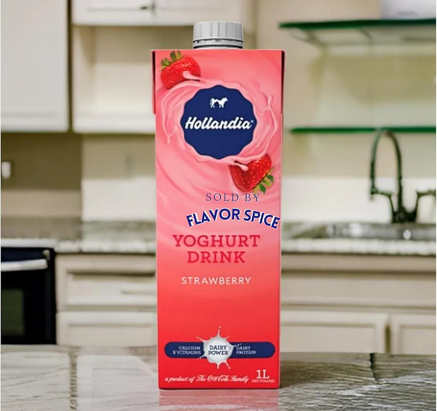 Hollandia Yoghurt Strawberry Flavor – Creamy, Probiotic-Rich Yogurt Drink – 1 L