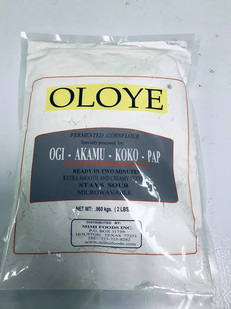 Oloye Fermented Cornflour Pap – Traditional Ogi/Akamu/Koko for Breakfast, 1lb