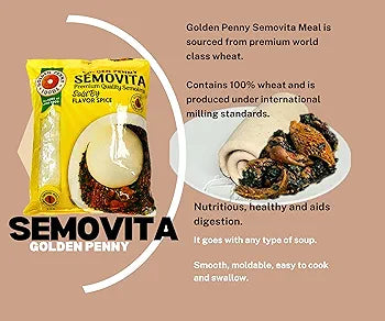 Golden Penny Semovita – Smooth and Nutritious Semolina Flour for Swallow