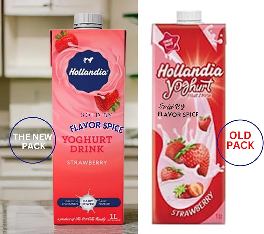 Hollandia Yoghurt Strawberry Flavor – Creamy, Probiotic-Rich Yogurt Drink – 1 L