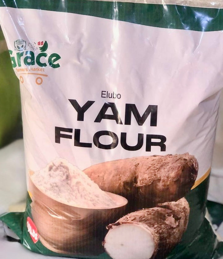 Grace Farmers Market Elubo/Amala Flour – Smooth, Dark Yam Flour for Traditional Nigerian Swallow