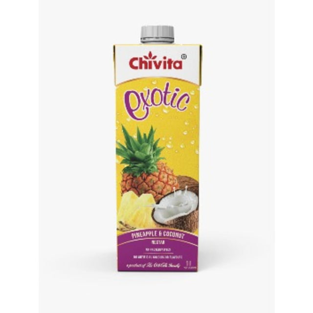 Chivita Exotic Pineapple & Coconut Juice – Refreshing Tropical Blend with No Added Preservatives – 1 L