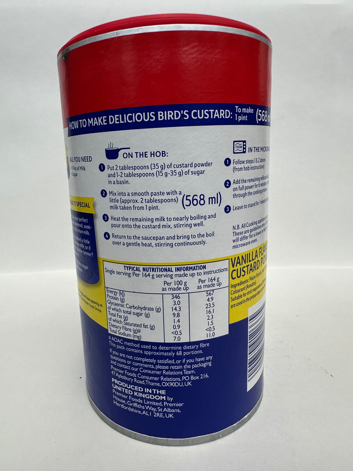 Bird’s Vanilla Flavour Custard Flour – Creamy, Ready-to-Mix Dessert Powder – 300 g Pack