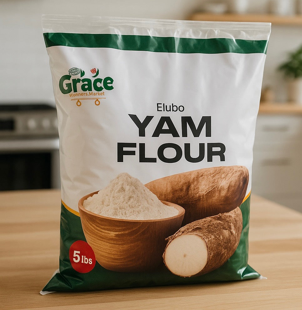 Grace Farmers Market Elubo/Amala Flour – Smooth, Dark Yam Flour for Traditional Nigerian Swallow