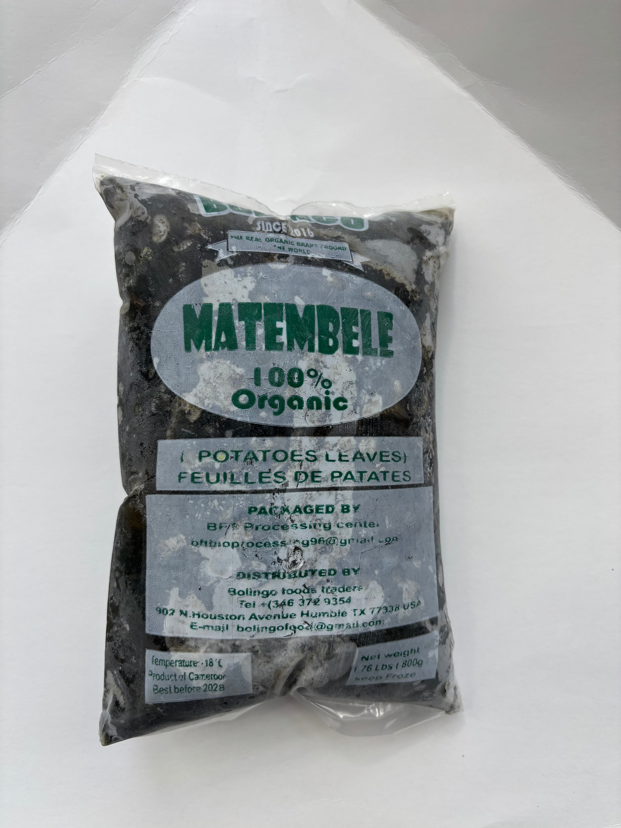 Fresh Matembele Potato Leaf