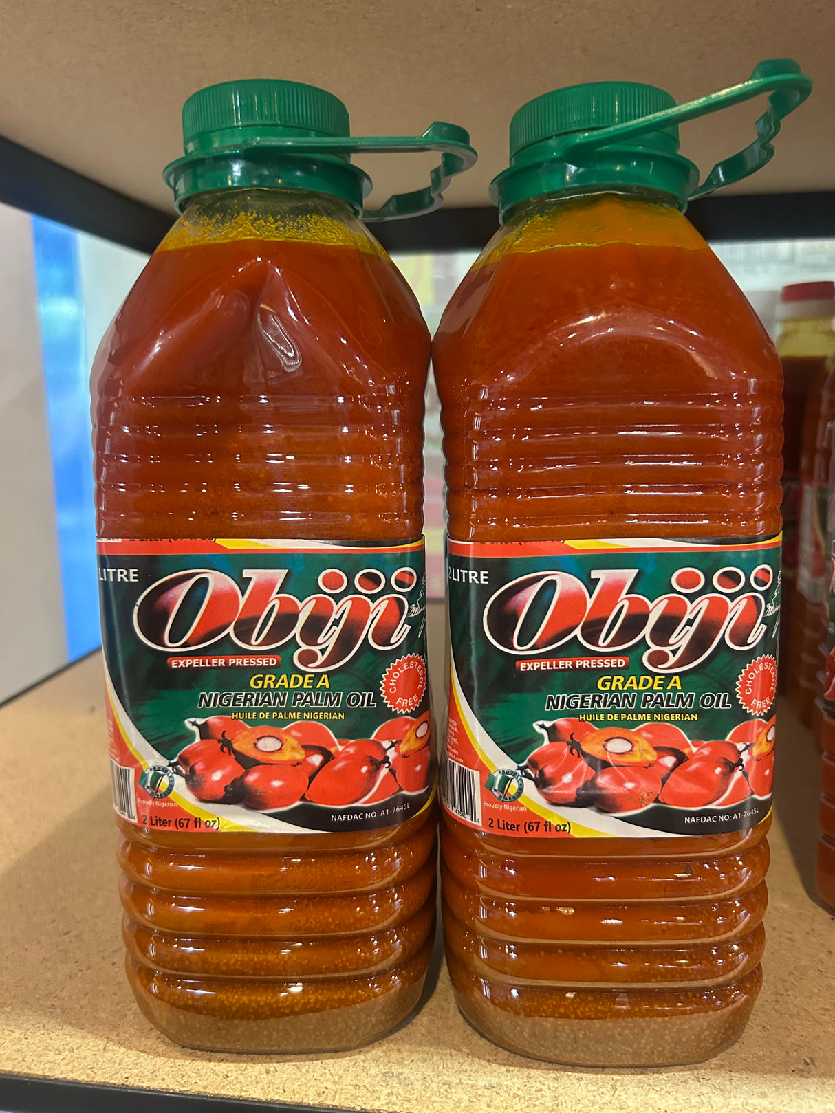 Obiji Grade A Nigerian Palm Oil Pure & Unrefined Red Cooking Oil – 2lb Bottle