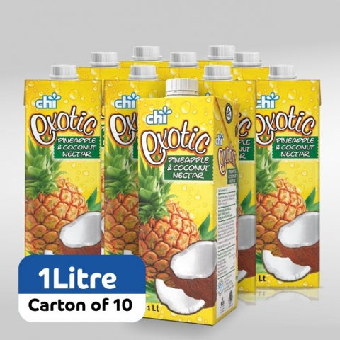 Chivita Exotic Pineapple & Coconut Juice – Refreshing Tropical Blend with No Added Preservatives – 1 L