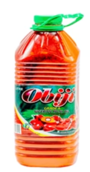 Obiji Grade A Nigerian Palm Oil Pure & Unrefined Red Cooking Oil – 2lb Bottle