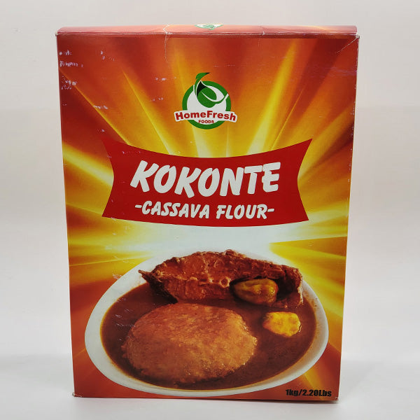 Home Fresh Kokonte Cassava Flour – Traditional Ghanaian Brown Fufu Mix for Swallow Meals