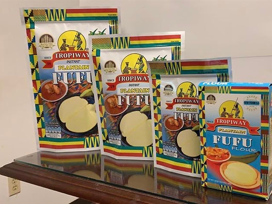 Tropiway Plantain Fufu Flour – Easy-to-Prepare West African Swallow Meal Mix, 10lb