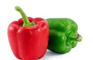 Fresh Green & Red Bell Pepper